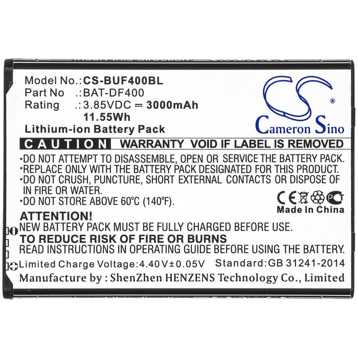 CS-BUF400BL : Battery for Bluebird EF400 - Replaces Bluebird BAT-DF400, BAT-EF400