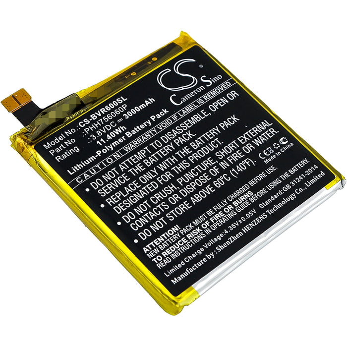 CS-BVR600SL : Battery for Blackview BV6000, BV6000S - Replaces Blackview PHH756060P