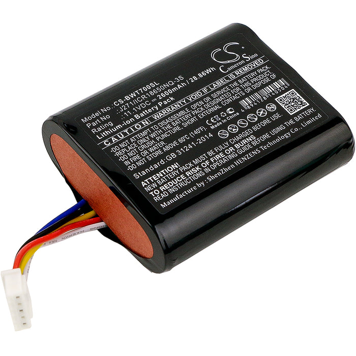 CS-BWT700SL : Battery for Bowers & Wilkins T7 - Replaces Bowers & Wilkins J271/ICR18650NQ-3S