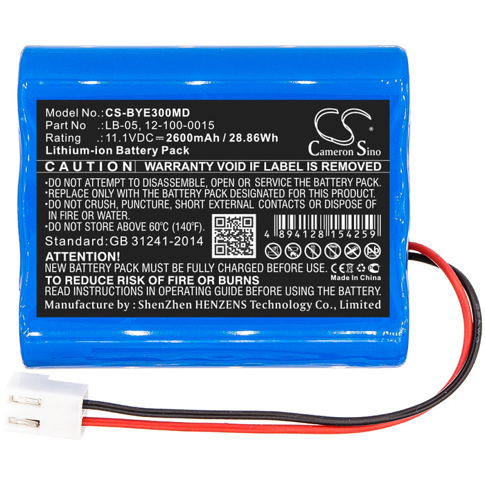 CS-BYE300MD : Battery for BIOLIGHT BLT-E30 - Replaces Bollywood LB-05, 12-100-0015