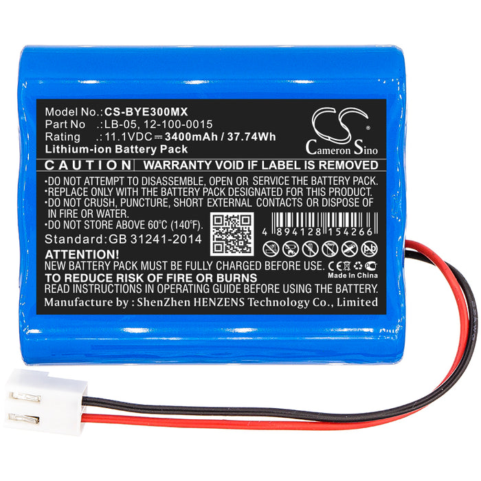 CS-BYE300MX : Battery for BIOLIGHT BLT-E30 - Replaces Bollywood LB-05, 12-100-0015