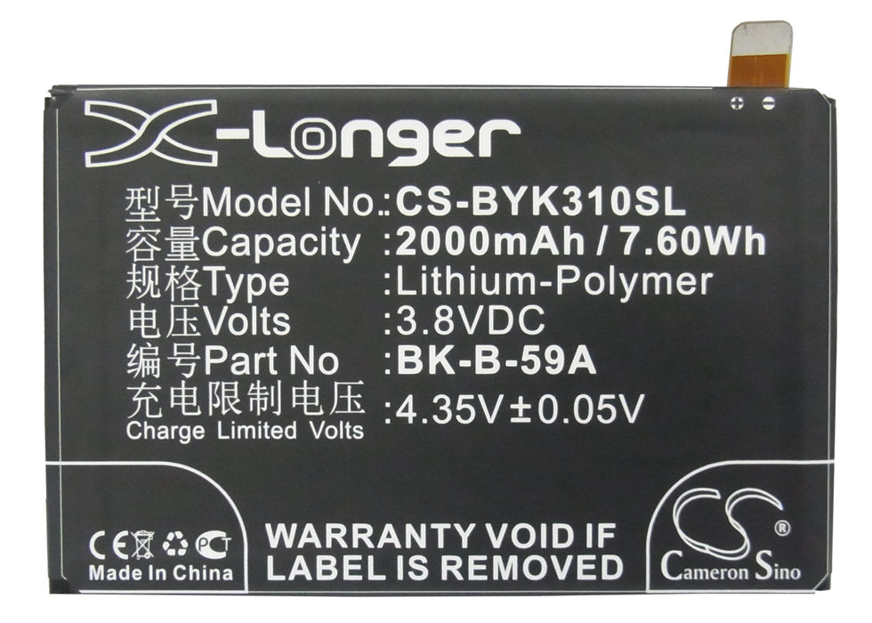 CS-BYK310SL : Battery for BBK Xplay X3SW, Xplay X3S, Xplay X3T - Replaces BBK BK-B-59A