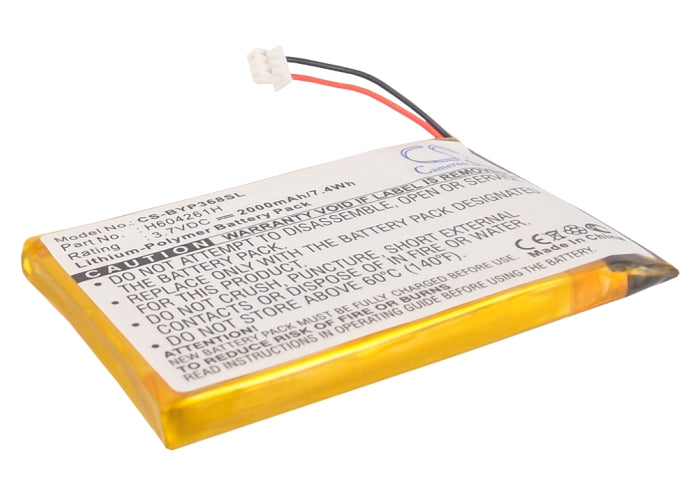 CS-BYP368SL : Battery for Bushnell Yardage Pro, 36-8100, BUU0057 and others - Replaces Bushnell H604261H