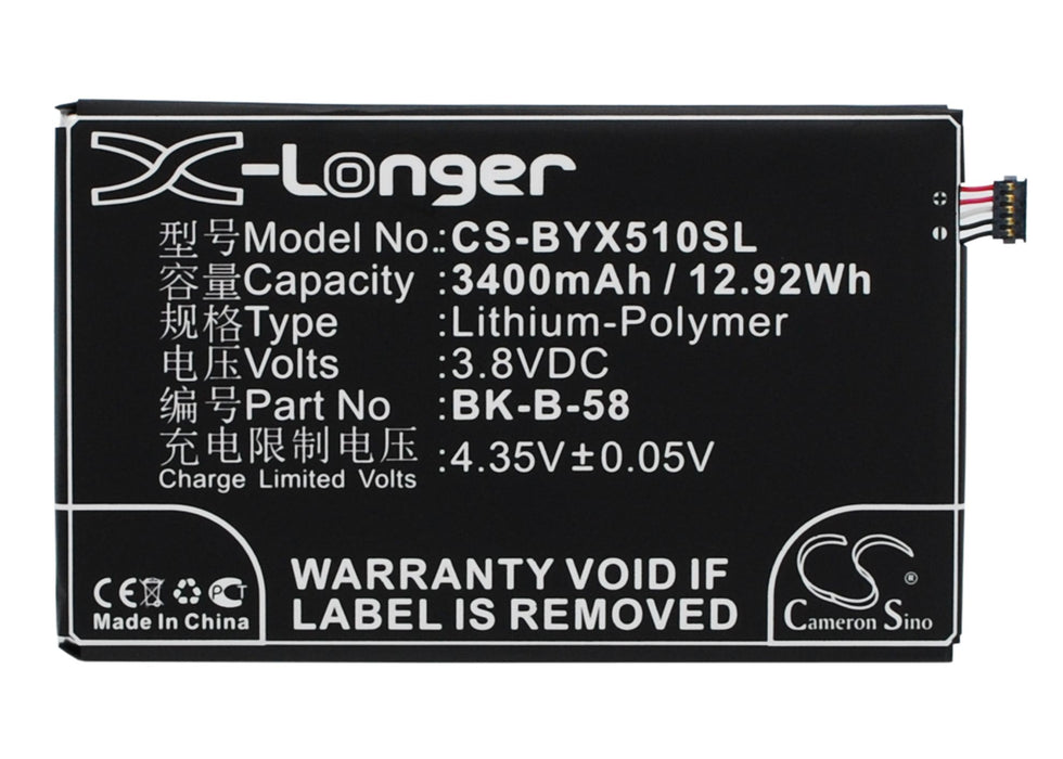 CS-BYX510SL : Battery for BBK VIVO X510W, VIVO X510T, Xplay X510 - Replaces BBK BK-B-58