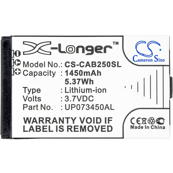 CS-CAB250SL : Battery for CAT B25 - Replaces CAT UP073450AL