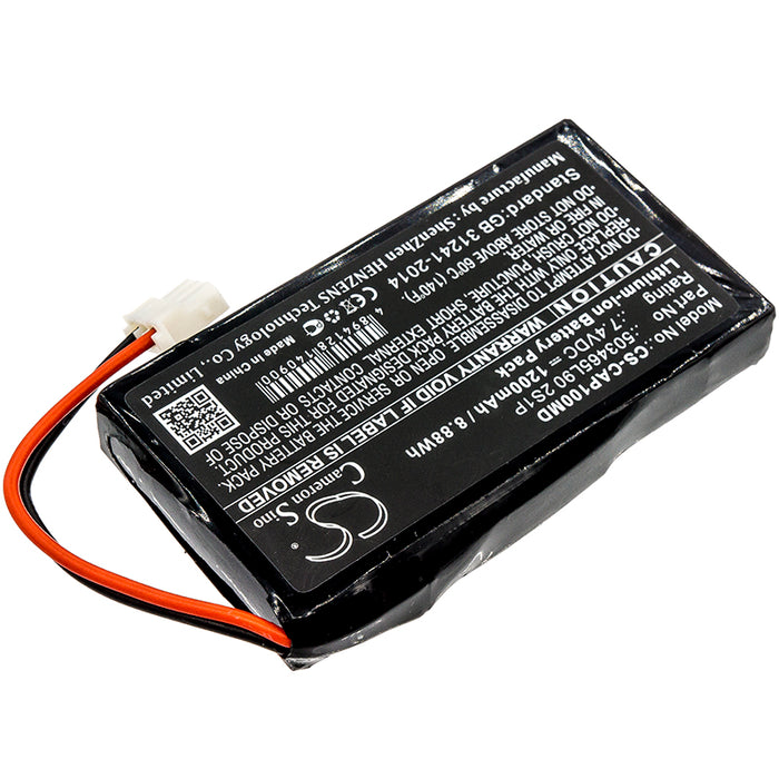 CS-CAP100MD : Battery for CHARMCARE ACCURO TABLETOP PULSE OXIMETER, ACCURO Pulse Oximeter - Replaces CHARMCARE 503465L90 2S1P