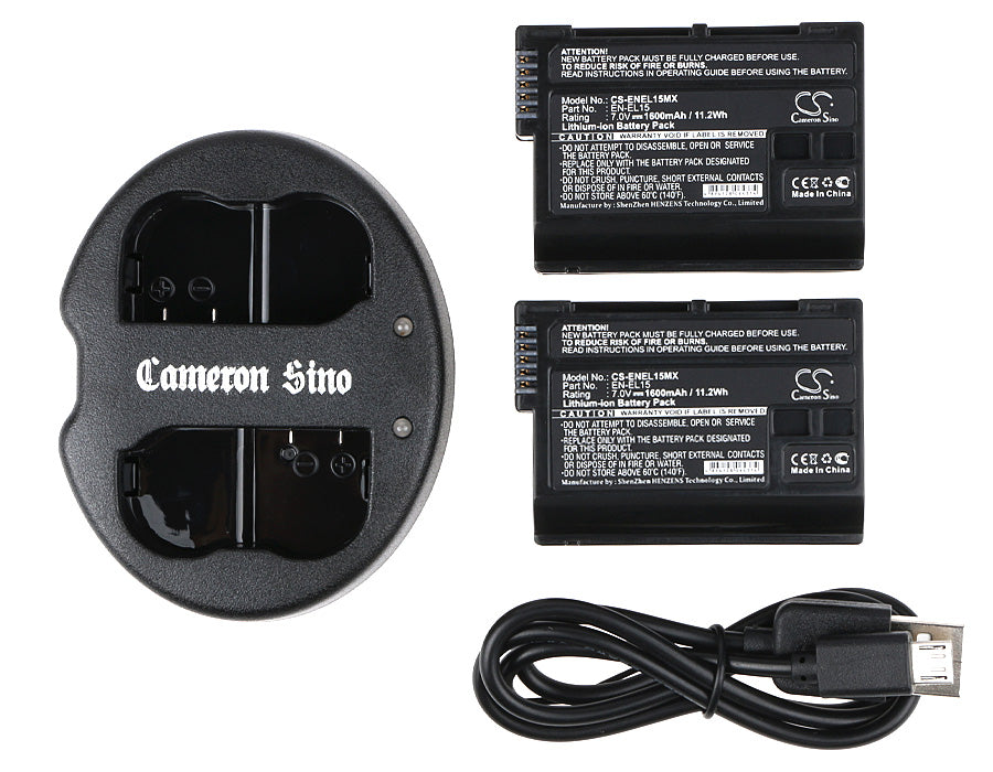 CS-CB005 : For Nikon Coolpix D7000, D800, Digital SLR D800 and others - Replaces Nikon EN-EL15, MH-25