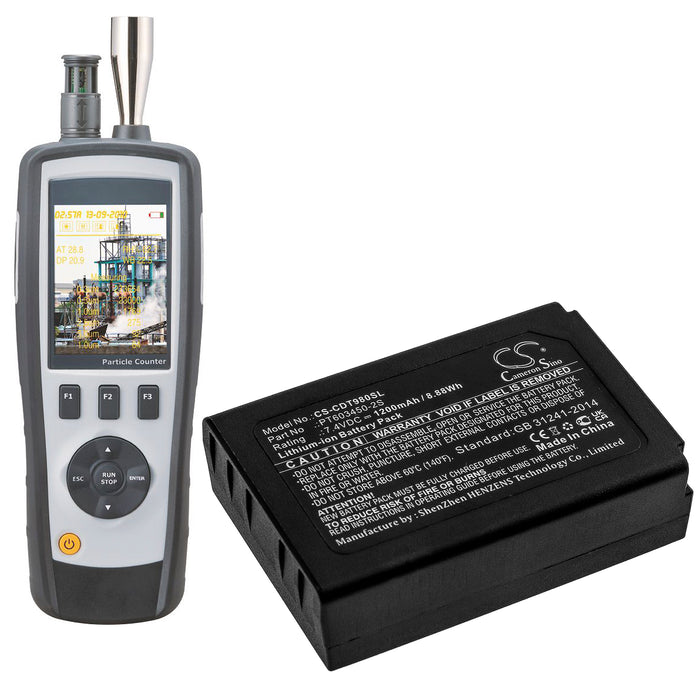 CS-CDT980SL : Battery for Extech Video Particle Counter VPC300 ( Built-in Camera ) - Replaces Extech VPC-BATT