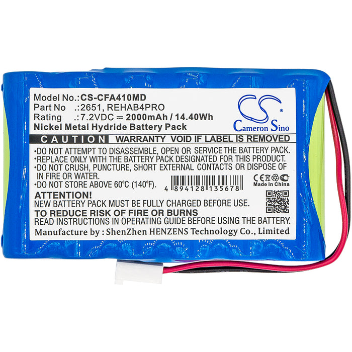 CS-CFA410MD : Battery for Cefar Myo 4, Activ 4, Rehab 4 Pro and others - Replaces Cefar 2651, REHAB4PRO