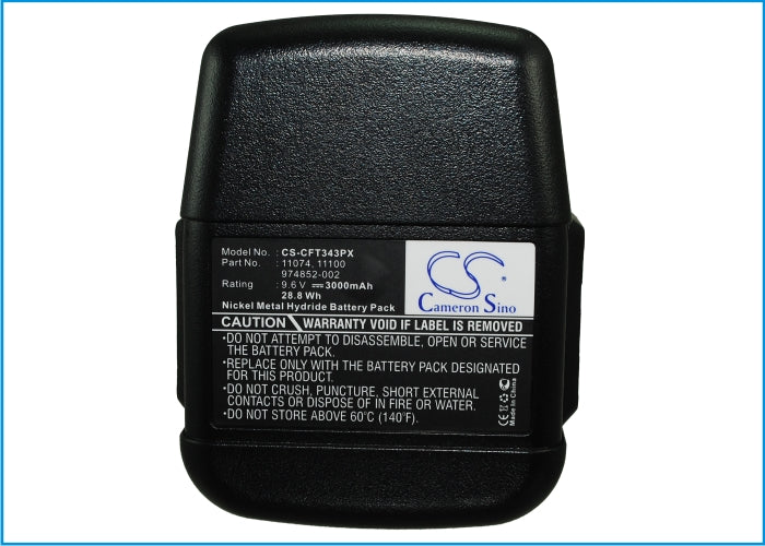 CS-CFT343PX : Battery for Craftsman 11343, 315.22189 - Replaces Craftsman 11074, 11100, 974852-002