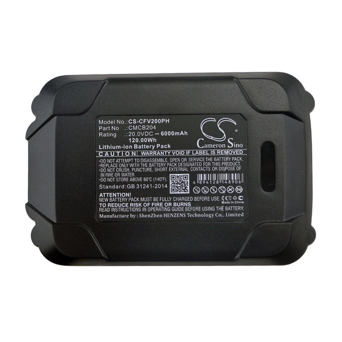 CS-CFV200PH : Battery for Craftsman V20 Cordless Compact Blower, CMCBL0100, CMCBL0100B and others - Replaces Craftsman CMCB204, CMCB204-2, CMCB205