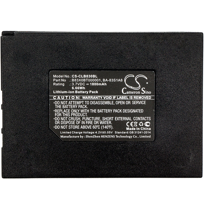 CS-CLB830BL : Battery for Honeywell SP5600, SP5600 OPTIMUS R - Replaces CipherLAB BA-83S1A8, KB1A371800L86, B8370BT000004 and others