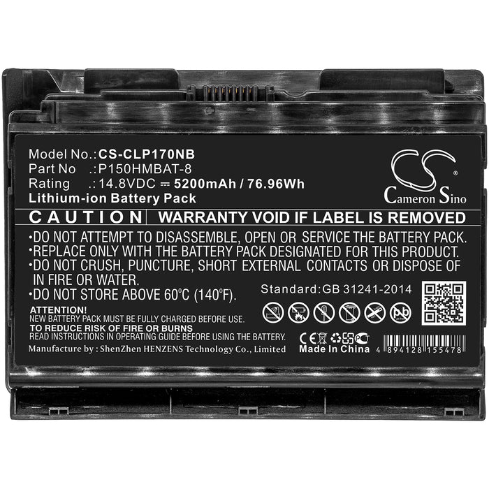 CS-CLP170NB : Battery for Schenker XMG P502 PRO, XIRIOS W701, XMG P702 PRO and others - Replaces Clevo P150HMBAT-8, 6-87-X510S-4D7, 6-87-X510S-4D73 and others