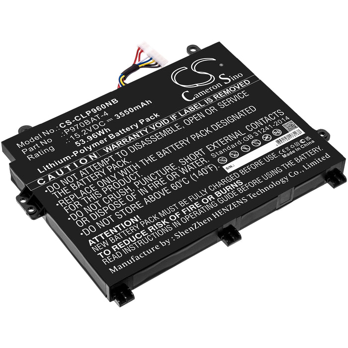 CS-CLP960NB : Battery for Schenker Key 16(ID SKE16E19), Key 17 M19bnr(10505144), Key 17 E19tbz(10505023) and others - Replaces Schenker P970BAT-4