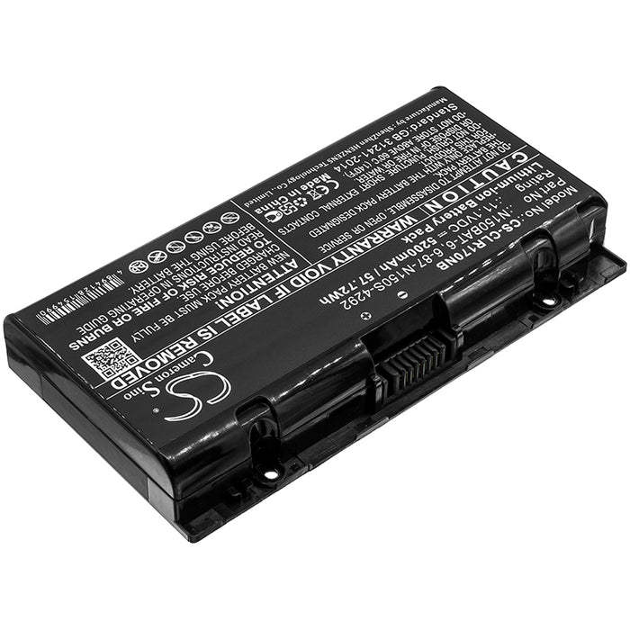 CS-CLR170NB : Battery for Clevo N170RD, N155RD1, N150RF1-G and others - Replaces Clevo 6-87-N150S-4292, N150BAT-6