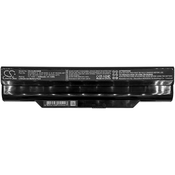 CS-CLW230NB : Battery for Schenker XMG-A305-4UQ, XMG-A305-5UR, XMG-A305-1ER and others - Replaces Clevo 3ICR18/65/-2, 6-87-W230S-4271, 6-87-W230S-4272 and others