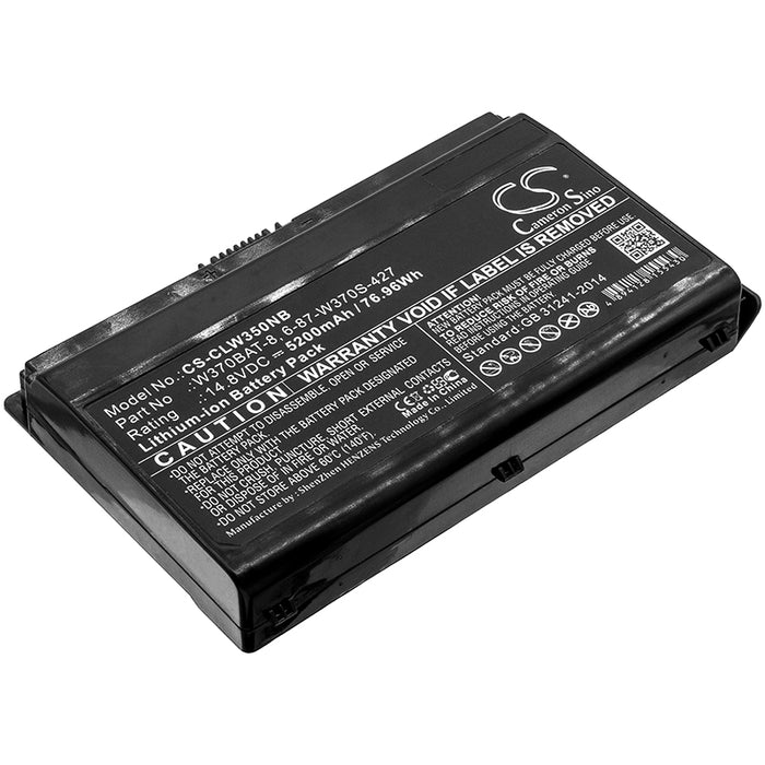 CS-CLW350NB : Battery for Schenker XMG A722, XMG A723-8UC, W370ST and others - Replaces Clevo 6-87-W370S-427, 6-87-W370S-4271, 6-87-W37ES-427 and others