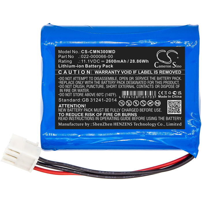 CS-CMN300MD : Battery for COMEN NC3, ECG CM300 - Replaces COMEN 022-000066-00