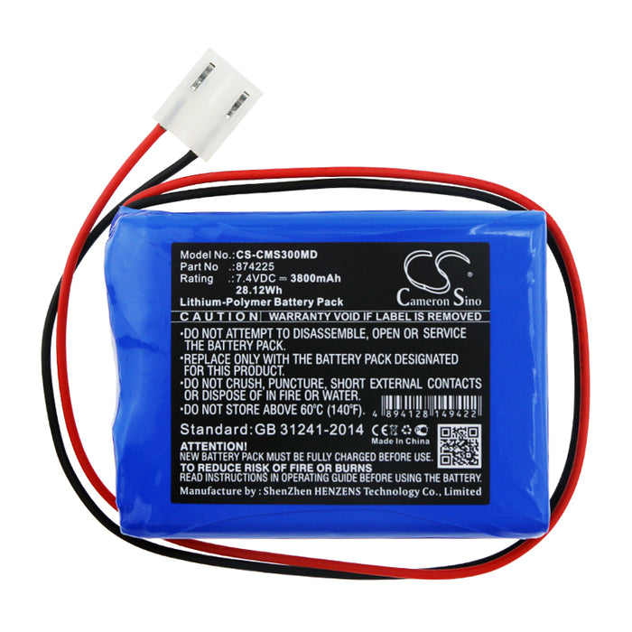 CS-CMS300MD : Battery for CONTEC ECG-300G, ECG300GT - Replaces CONTEC 874225