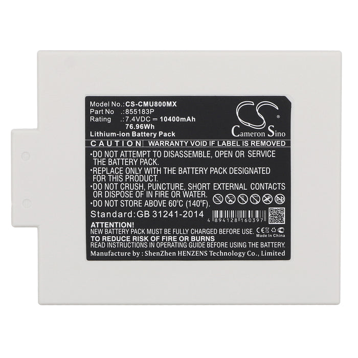 CS-CMU800MX : Battery for CONTEC CMS8000 ICU Patient Monitor, MONITOR MEDITECH M8000S - Replaces CONTEC 855183P