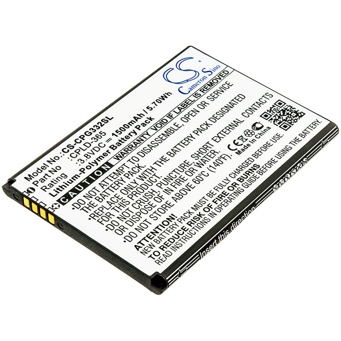 CS-CPG332SL : Battery for Coolpad Rogue 4G, 3320A - Replaces Coolpad CPLD-365