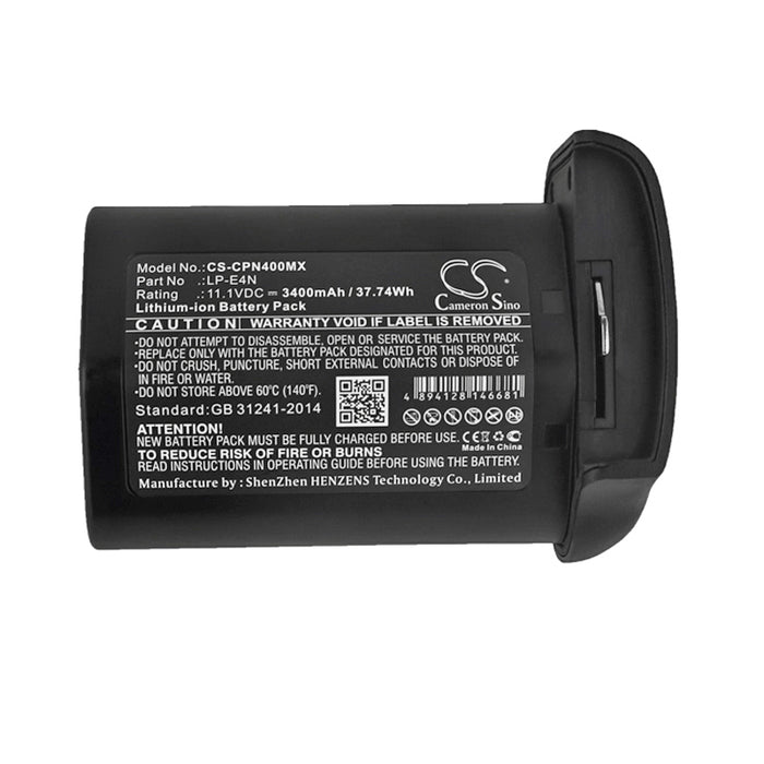 CS-CPN400MX : Battery for Canon EOS-1D MarkIII, EOS-1D Mark IV, EOS-1Ds Mark III and others - Replaces Canon LP-E4N