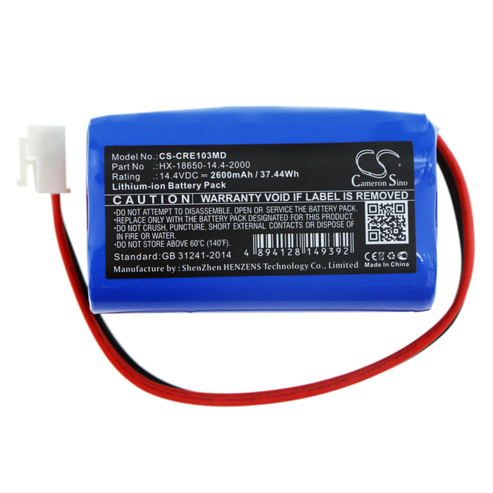 CS-CRE103MD : Battery for Carewell ECG-1103, ECG-1103B, ECG-1103G and others - Replaces Carewell HX-18650-14.4-2000