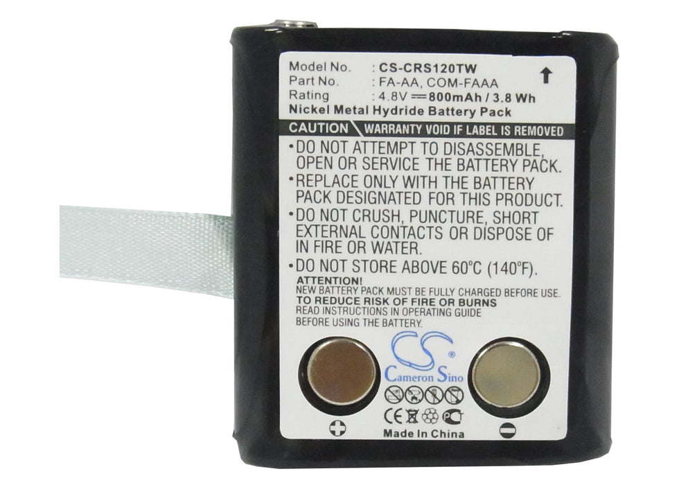 CS-CRS120TW : Battery for Cobra FRS120, FRS117, FRS225 - Replaces Cobra FA-AA, COM-FAAA