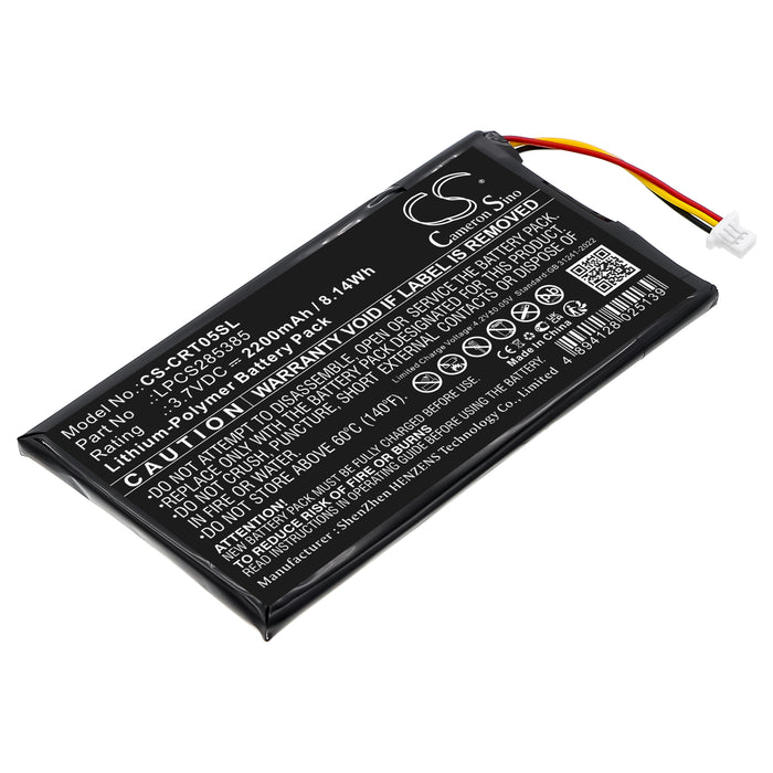 CS-CRT05SL : Battery for Creative Zen Vision M 30GB, Zen Vision M (60GB), DVP-HD0003 - Replaces Creative LPCS285385, BA20603R79914