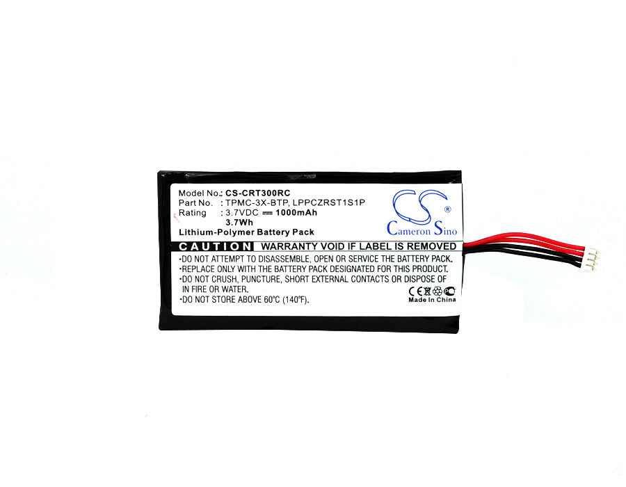 CS-CRT300RC : Battery for Crestron TPMC-3X Touchpanel, PTX3, MTX-3 and others - Replaces Crestron TPMC-3X-BTP, LPPCZRST1S1P