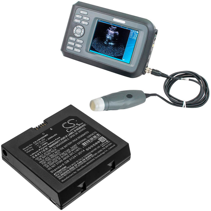 CS-CRV800MD : Battery for Carejoy V7, H8, Handheld Portable Ultrasound Scanner H8 and others - Replaces Carejoy SNLB-264