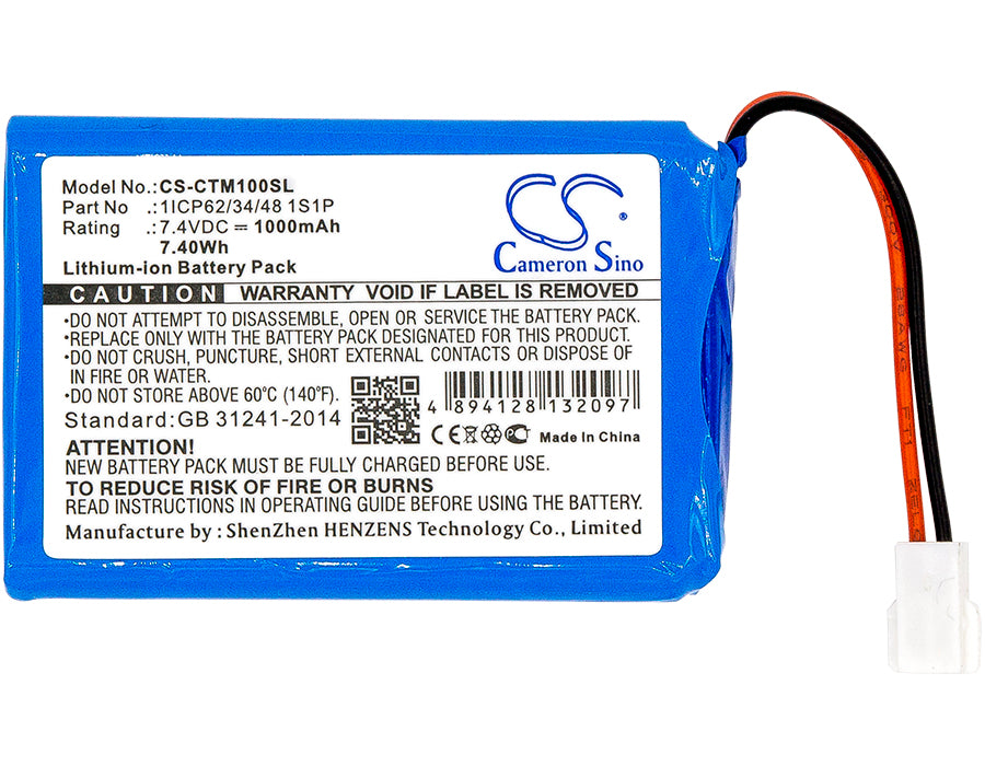 CS-CTM100SL : Battery for CTMS Eurodetector - Replaces CTMS 1ICP62/34/48 1S1P