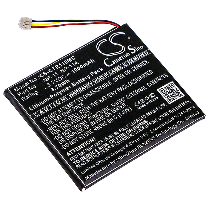 CS-CTR110MC : Battery for Casio TR Mini, TR-M11 - Replaces Casio NP-11, NP-11A, LIS1639CSPC