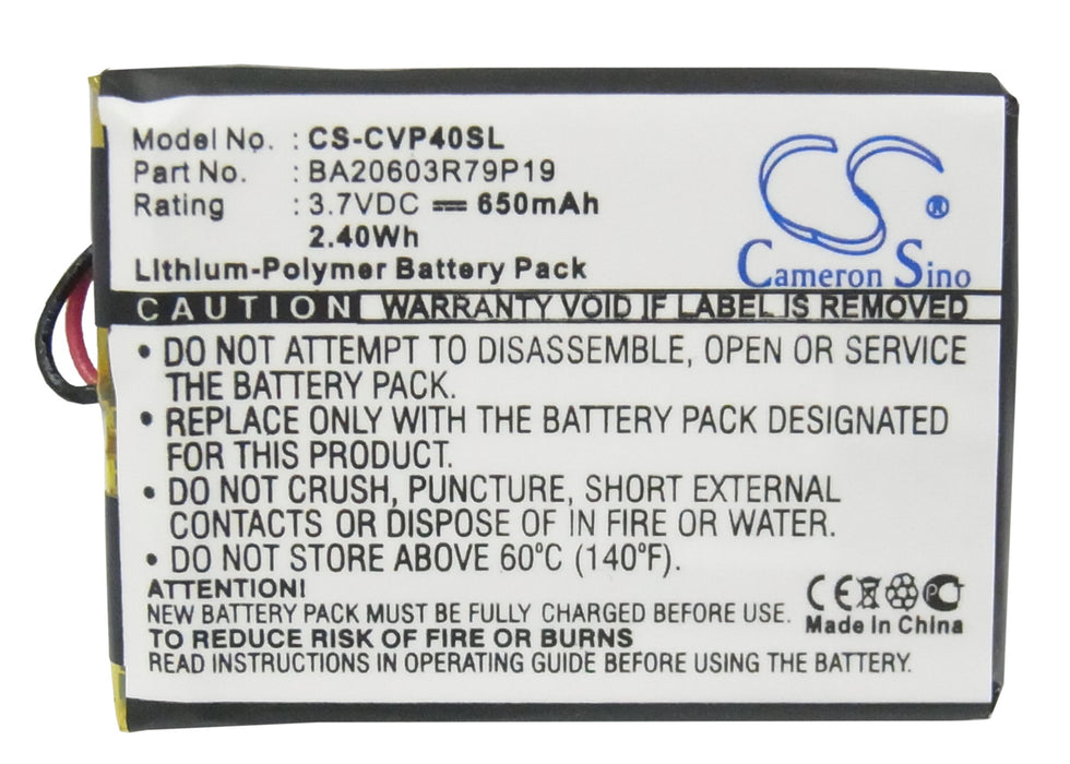 CS-CVP40SL : Battery for Creative V, V Plus, DAP-FL0040 and others - Replaces Creative BA20603R79919
