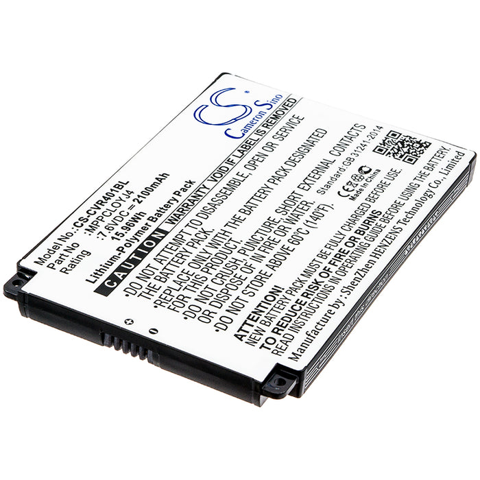 CS-CVR401BL : Battery for Clover C401U, FLEX - Replaces Clover MPPCLOYJ4, AHA22121001, CA355772HV
