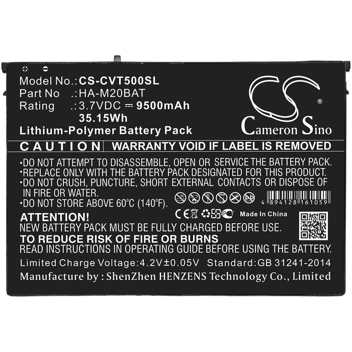 CS-CVT500SL : Battery for Casio V-T500 - Replaces Casio HA-M20BAT