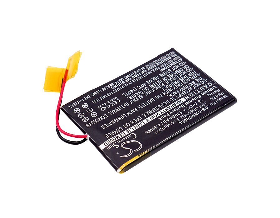 CS-CWM200SL : Battery for Cowon M2, M2 16G, M2 32G - Replaces Cowon PR-464465N, P140409301