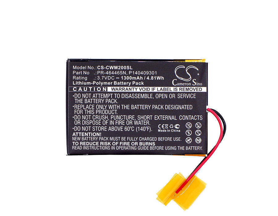 CS-CWM200SL : Battery for Cowon M2, M2 16G, M2 32G - Replaces Cowon PR-464465N, P140409301