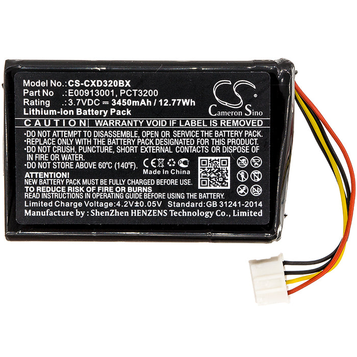 CS-CXD320BX : Battery for C-One e-ID, XGK-C-ONE-E-ID - Replaces C-One E00913001, PCT3200, BP13-001080