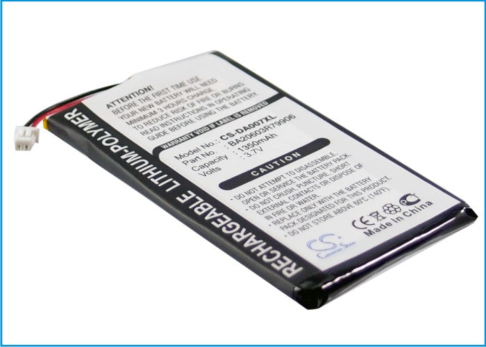 CS-DA007XL : Battery for Creative Zen Neeon, Zen Neeon 2, Zen Neeon DAP-MD0005 - Replaces Creative BA20603R79906