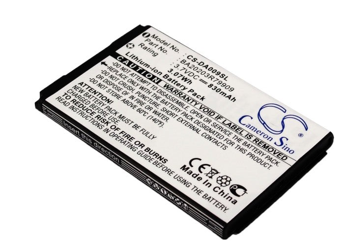 CS-DA009SL : Battery for Creative Zen Micro Photo, Zen Micro Photo 4G, Zen Micro Photo 8G - Replaces Creative DAA-BA0009, BA20203R79909