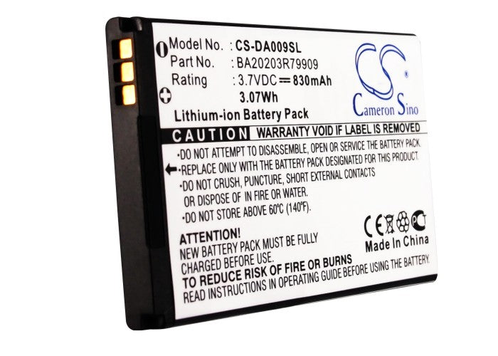 CS-DA009SL : Battery for Creative Zen Micro Photo, Zen Micro Photo 4G, Zen Micro Photo 8G - Replaces Creative DAA-BA0009, BA20203R79909