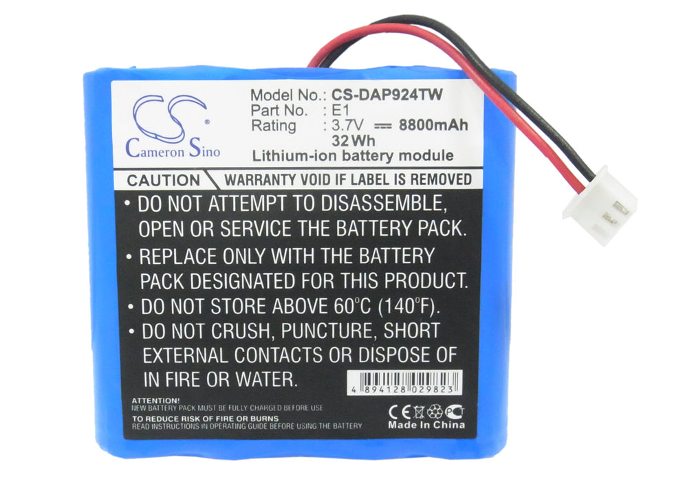 CS-DAP924TW : Battery for Pure EvokeE-1S, Evoke Flow, VL-60924 and others - Replaces Pure E1