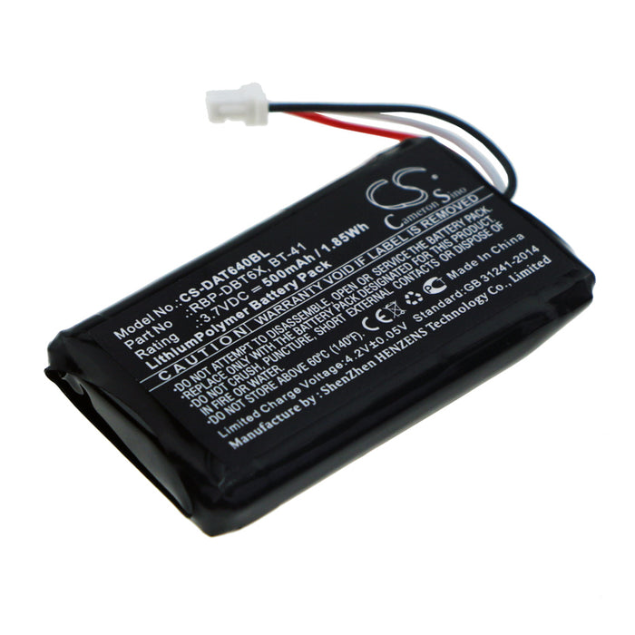 CS-DAT640BL : Battery for Datalogic RIDA DBT6400, RBP-6400 - Replaces Datalogic RBP-DBT6X, BT-41, 128004100