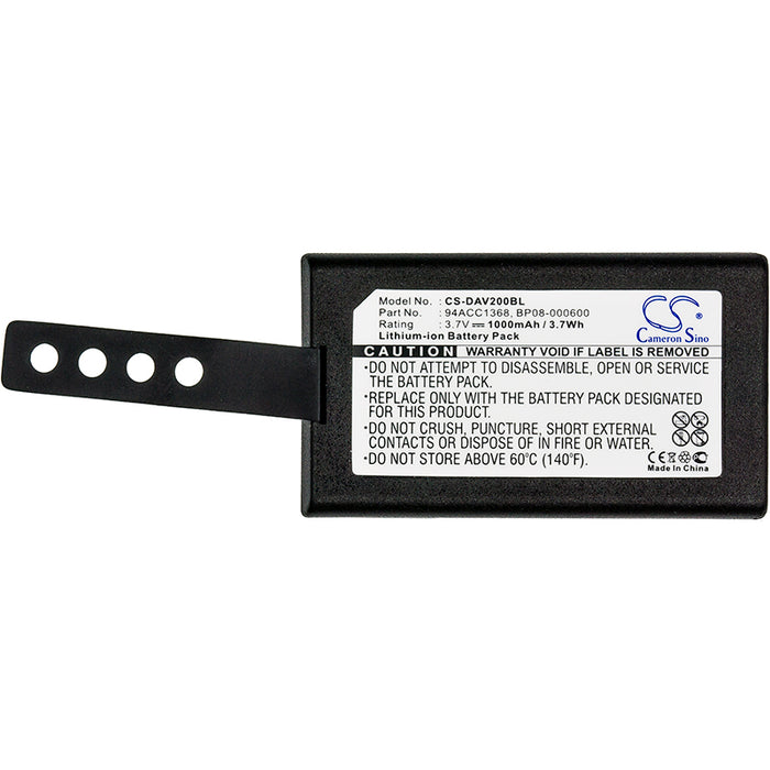 CS-DAV200BL : Battery for Datalogic CVR2, DL-Memor - Replaces Datalogic 94ACC1368, 11300794, 800065-56 and others