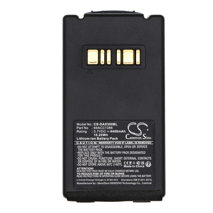 CS-DAX300BL : Battery for Datalogic Falcon X3, Falcon X4, Falcon X3+ and others - Replaces Datalogic 94ACC1386, BT-26, 4ACC0046 and others