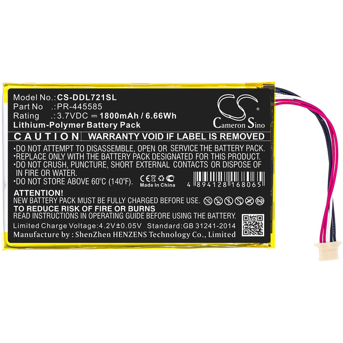 CS-DDL721SL : Battery for DigiLand DL7006, KB 7" - Replaces DigiLand PR-445585