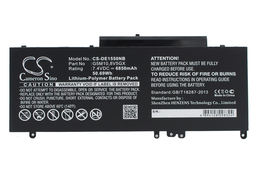 CS-DE1550NB : Battery for DELL Latitude E5550, Latitude 15 5000, Latitude E5550 15.6" and others - Replaces DELL G5M10, 8V5GX, 6MT4T and others