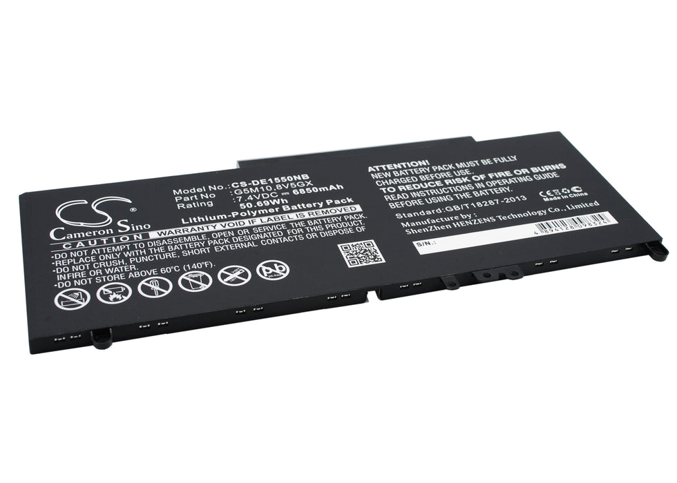 CS-DE1550NB : Battery for DELL Latitude E5550, Latitude 15 5000, Latitude E5550 15.6" and others - Replaces DELL G5M10, 8V5GX, 6MT4T and others