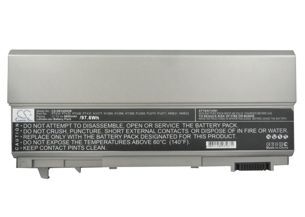 CS-DE2400DB : Battery for DELL Latitude E6400, Latitude E6500, Precision M2400 and others - Replaces DELL PT434, PT435, PT436 and others